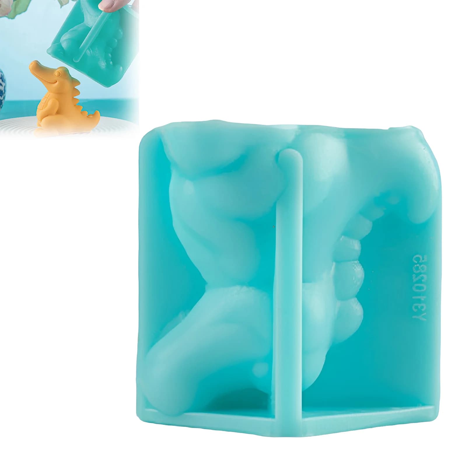 Stampo in coccodrillo in silicone 3D Mousse al cioccolato Stampo per cubetti di ghiaccio Strumento di cottura multiuso per la decorazione di dessert