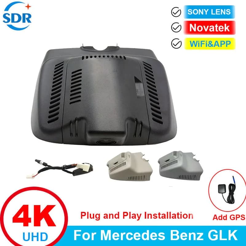 4K Plug And Play WIFI DVR Per Auto Per Mercedes Benz Serie GLK GLK 350 GLK300 GK200 GK260 X204 2011 ~ 2019 Tergicristallo Installazione di Alimentazione