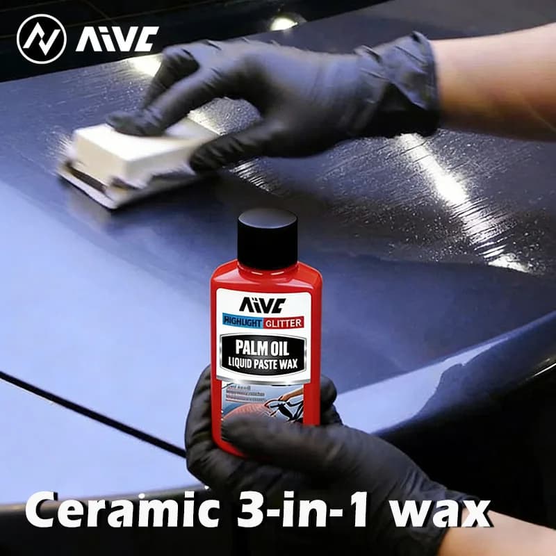 Cera Liquida Ceramica 3 in 1 per Auto, Rivestimento Nano Cristallino Idrofobico, Agente Lucidante, Cera Protettiva per Vernice ad Alta Lucentezza, Cura dell'Auto