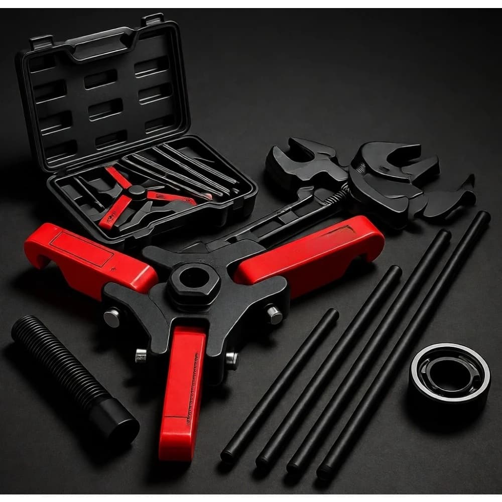 Kit Estrattore Bilanciere Armonico a Tre Griffe Regolabile per Auto e Camion di Ultima Generazione, per Rimuovere Pulegge Ammortizzanti in Spazi Ristretti