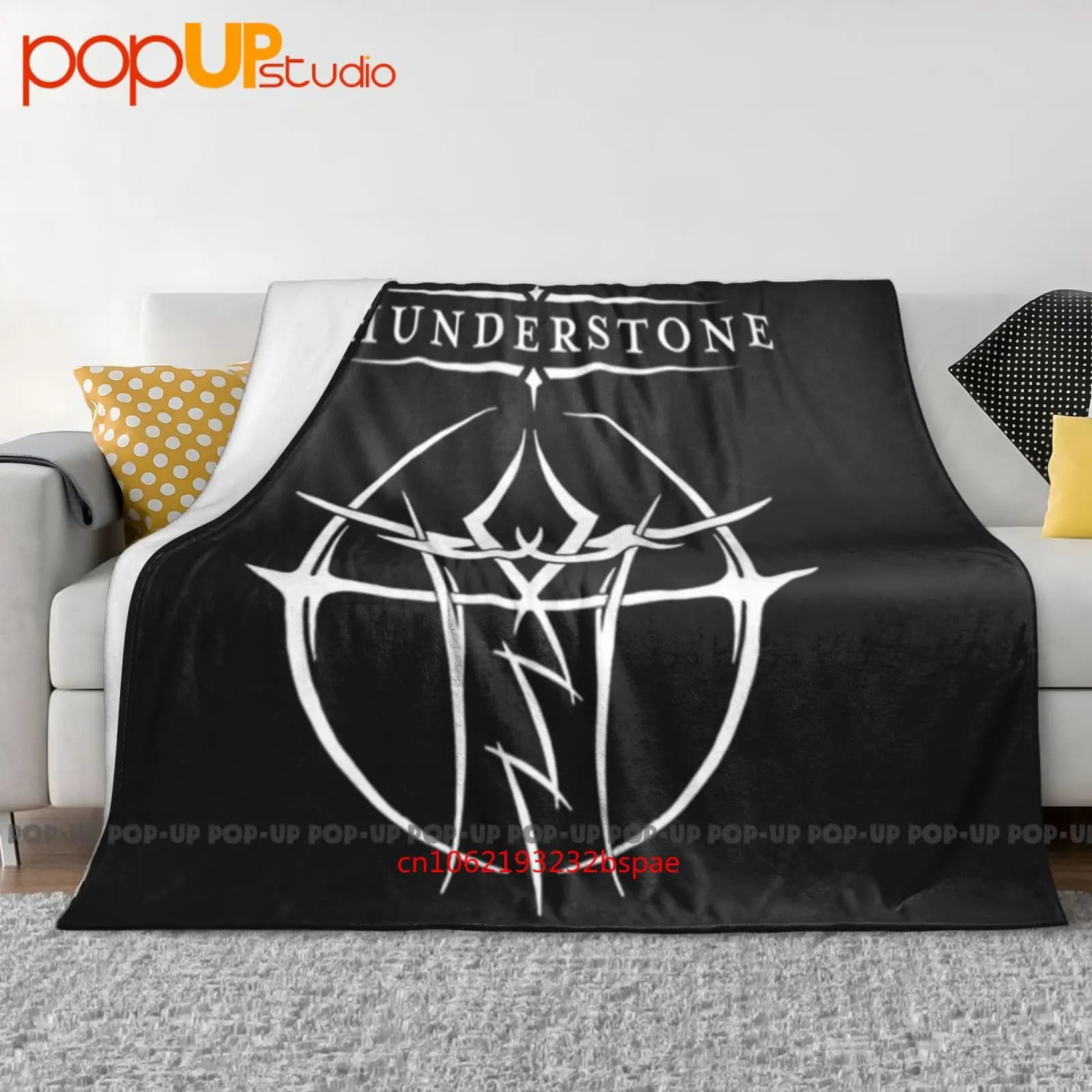 Copridivano invernale con copridivano ultra morbido vintage 00S Thunderstone Dark Metal Rock Festival