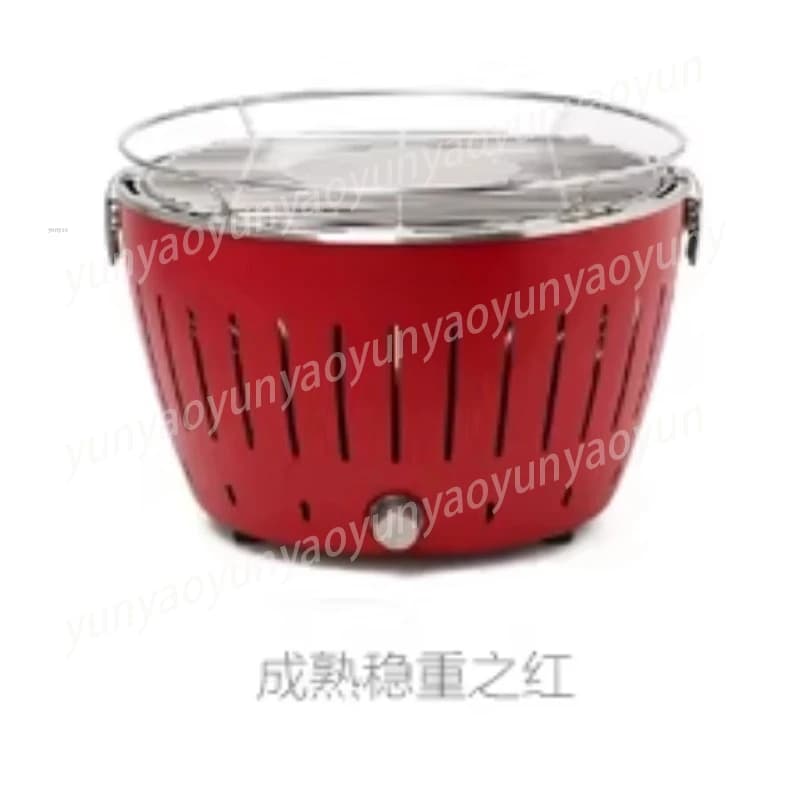 Griglia a Carbone Senza Fumo Lotus, Barbecue Portatile in Acciaio Inox per Giardino, Casa e Campeggio