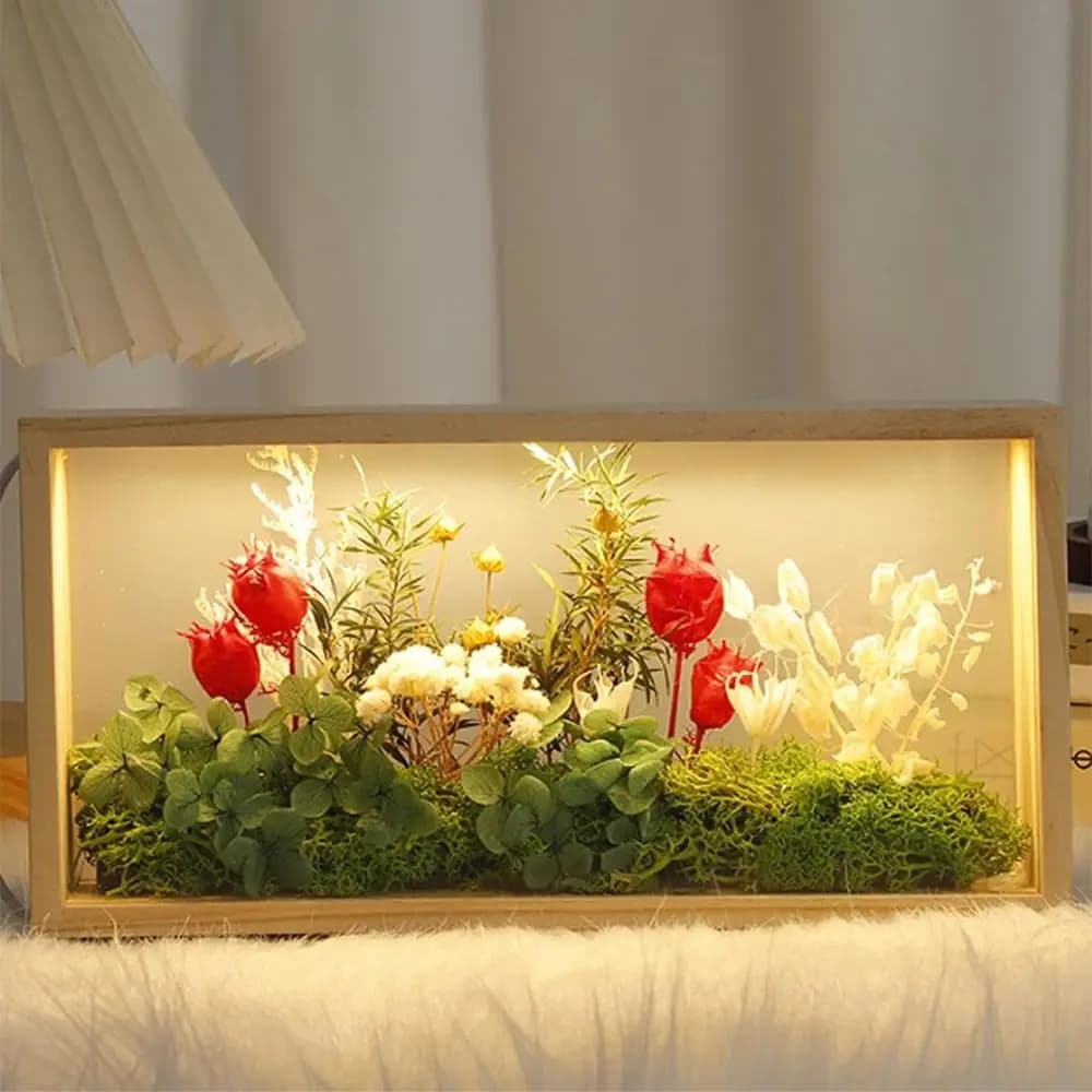 Crafts Creative Shadow Box Frame DIY Empty 3D Picture Frame Acrylic Panels Unfinished LED Light Photo Frame Wedding Gift