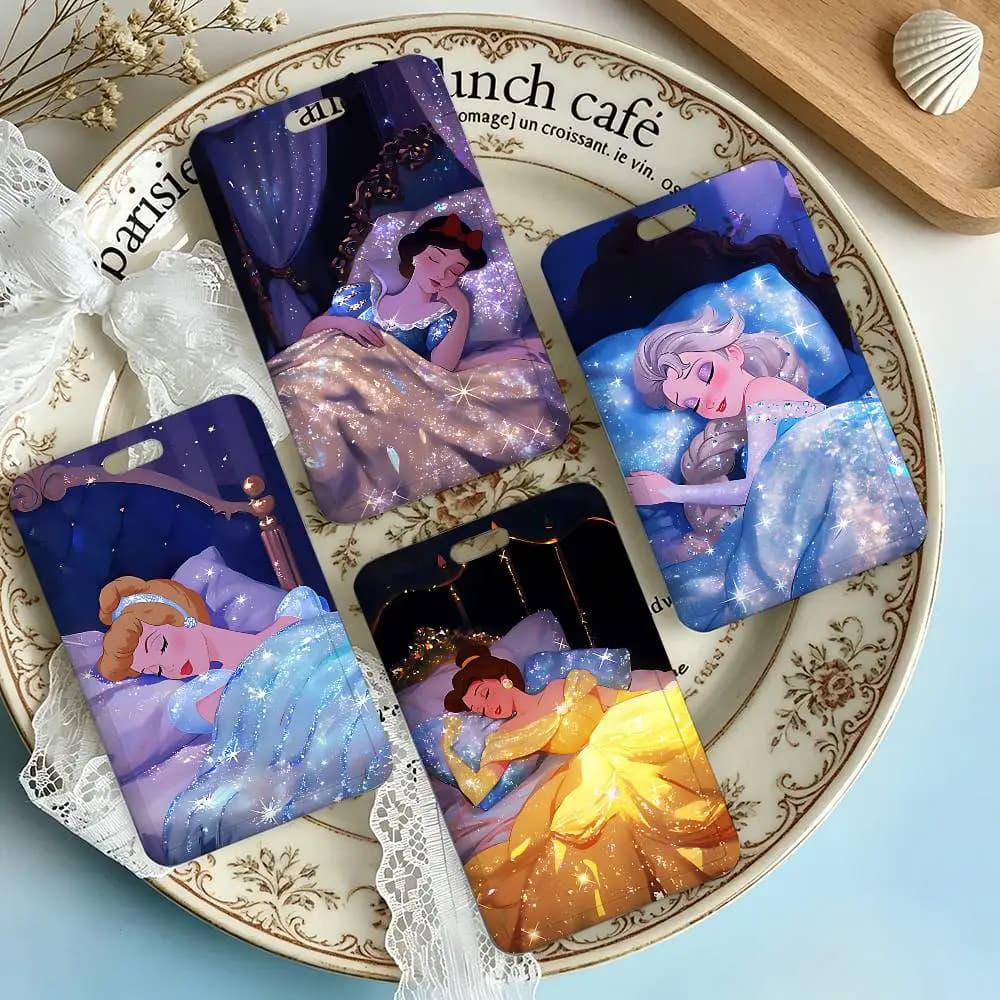 Beauty D-disney-Princess-S Cute NFC Contactless Sliding Card Sleeve For Student Cards, Bus Cards, ID Cards, And Work Permits