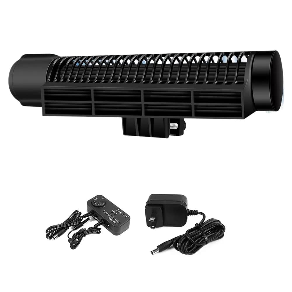 Frequency Conversion Aquarium Cooling Fan Mute Automatic Temperature Control Fish Tank Cooling Fan Black Adjustable