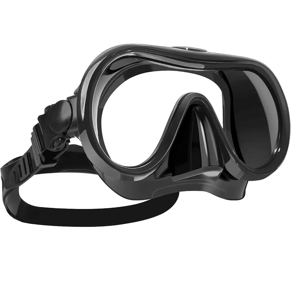 Maschera da Snorkeling e Immersione per Adulti, Uomini e Donne, con Copertura per il Naso, Vetro Temperato Antiappannamento, Telaio Unico 180° ° Panorami
