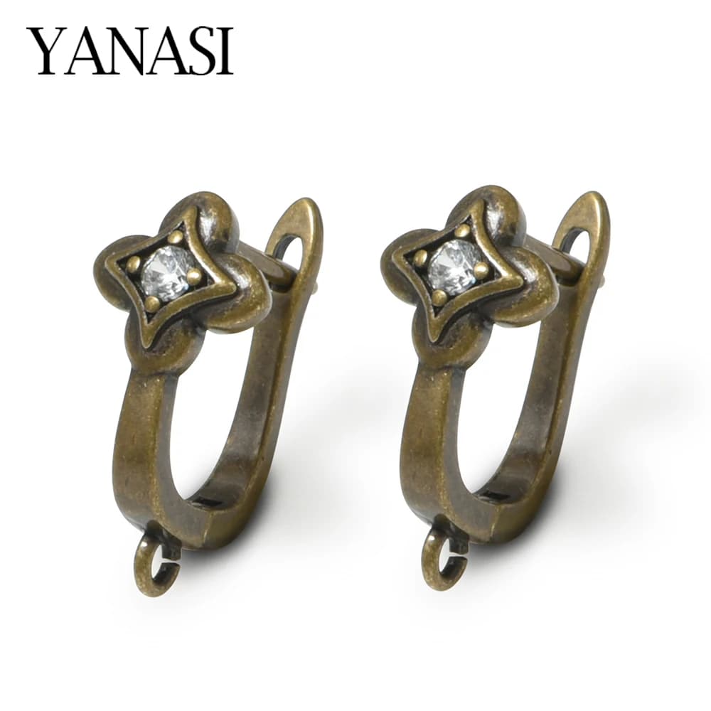 NEW 1 Pair Antique Bronze Brass Earrings Fixtures Hooks for DIY Woman Jewelry Making Supplies Accessories Wholesale