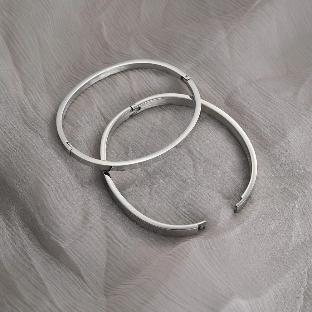 Accessori di Gioielleria, Regalo per Donne, Bracciali in Acciaio Inossidabile, Eleganti Bracciali a Polsino per Coppie, Semplici Pulseras