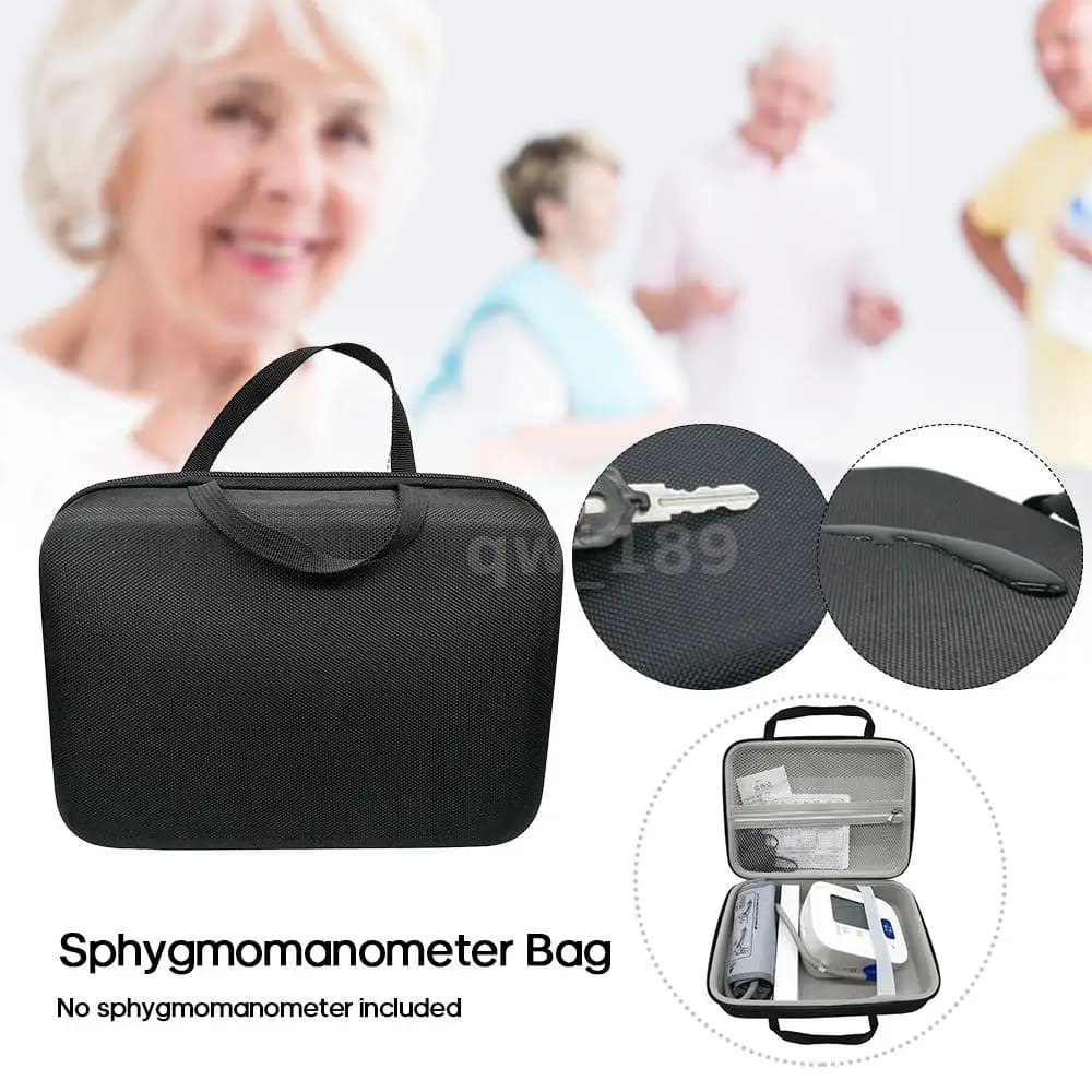 FANDAO Borsa per sfigmomanometro medica indispensabile Borse portaoggetti portatili in EVA Custodia leggera per monitor della pressione arteriosa per viaggi ed ER