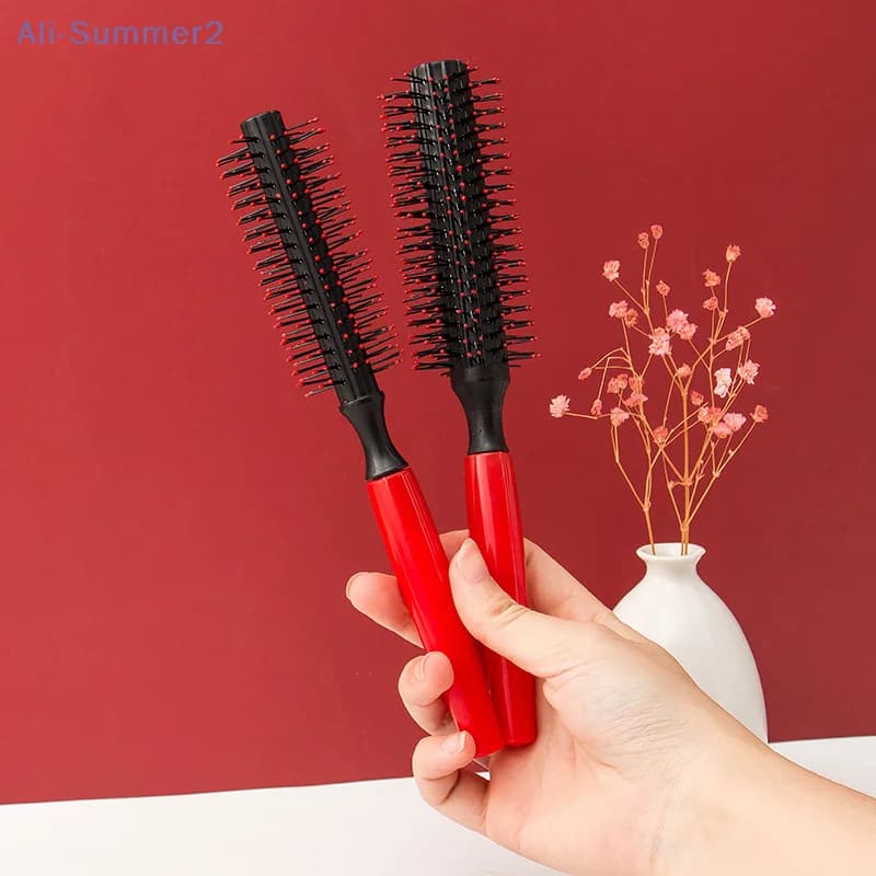 Anti-static Round Brush for Ricci Hair with Sludge Seals, Beauty Salon Hairstyle Tool and Hairdresser