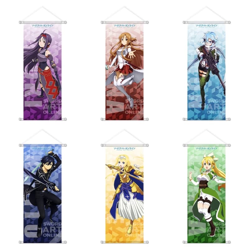 Sword Art Online Anime Peripheral Asuna Kirito Shino Alice Kawaii Posters Canvas Wall Art Pictures Decor Birthday Gift