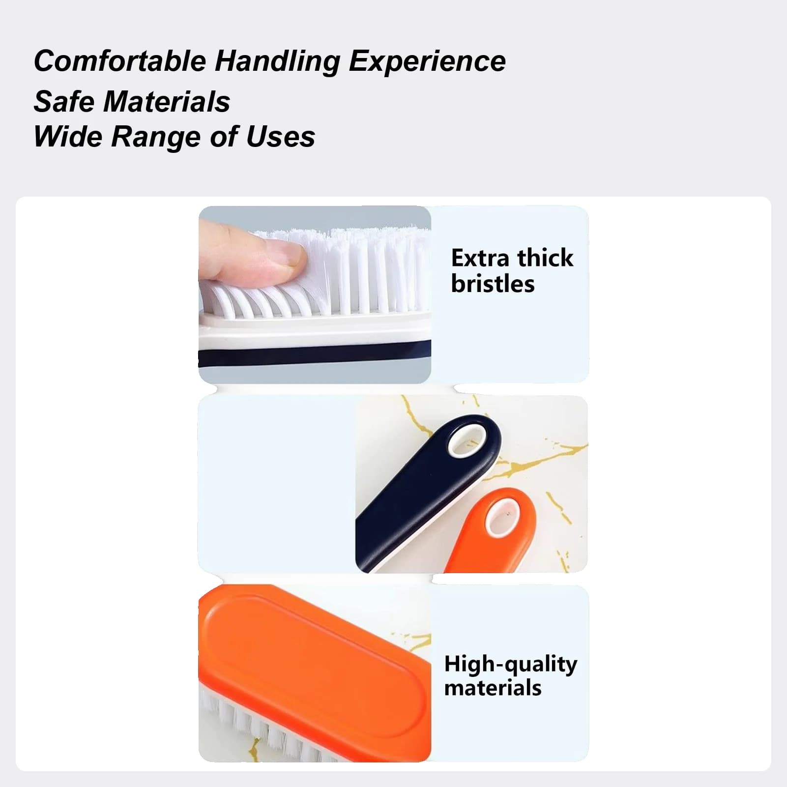 Spazzola per scarpe Spazzola per scarpe morbida Impugnatura ergonomica Smacchiatore professionale facile da tenere con setole morbide per il lavaggio del bagno
