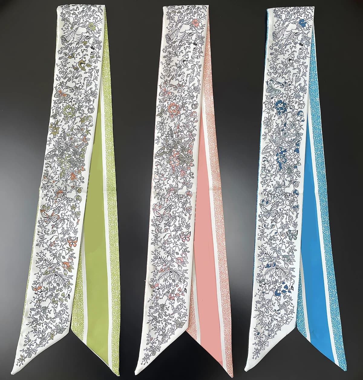 2024 Nuovo Design Piccolo Tarocchi Floreale Sciarpa Delle Donne Borsa Skinny Sciarpe di Seta di Marca di Lusso Sciarpa Foulard Capelli Fazzoletto Da Collo Fascia