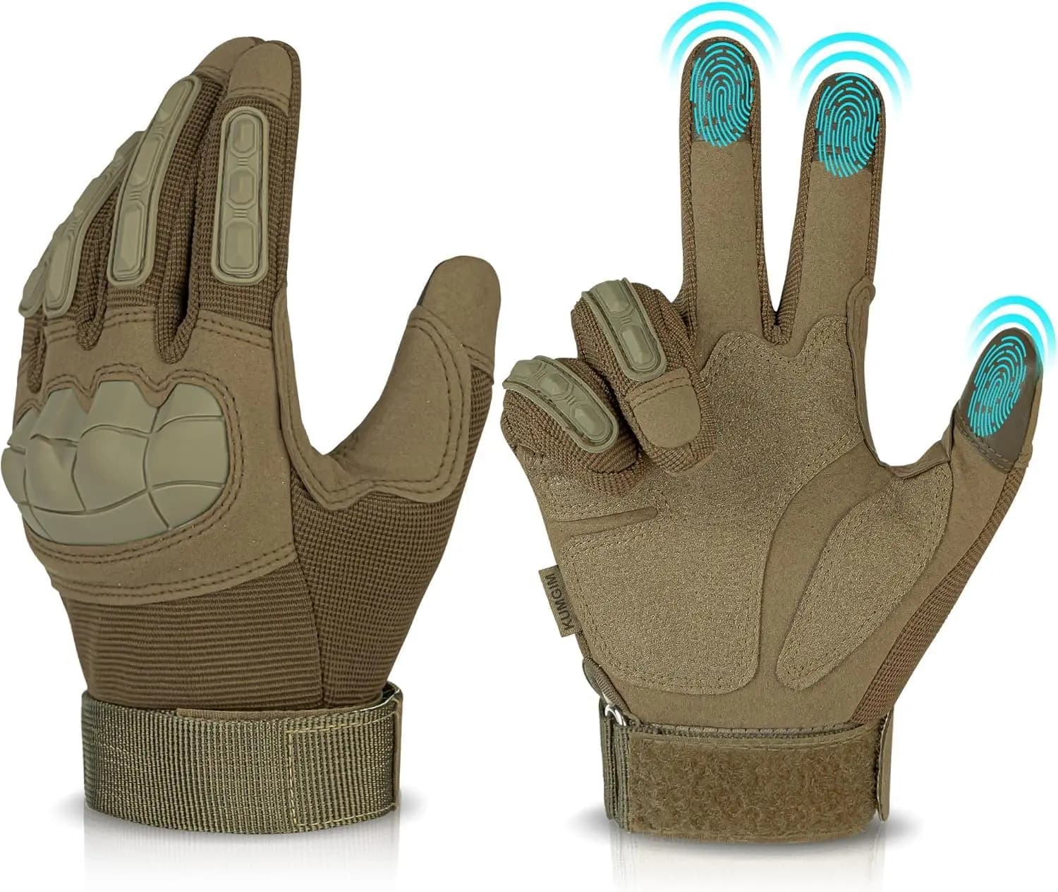 Tactical Gloves for Men Women, Motorcycle Gloves Touchscreen Airsoft Hunting Shooting Glove Black Tan for Outdoor Paintball Work Motorcycle Climbing Survival Training