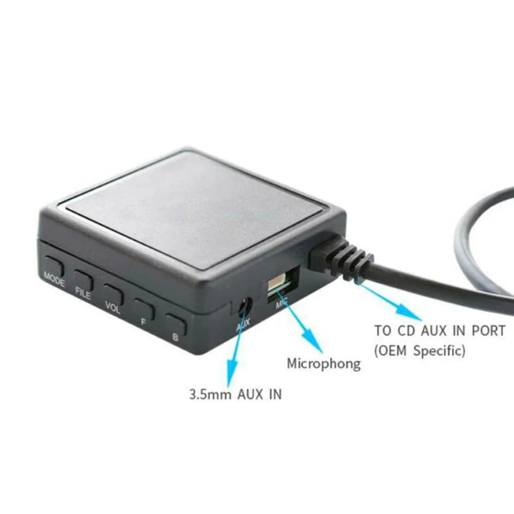 Modulo Bluetooth IP-BUS da 1,5 m per Pioneer ​ Adattatore Musicale 5.0AUX USB, Cavo Audio Wireless, Adattatore per Microfono, Accessorio per Stereo Auto