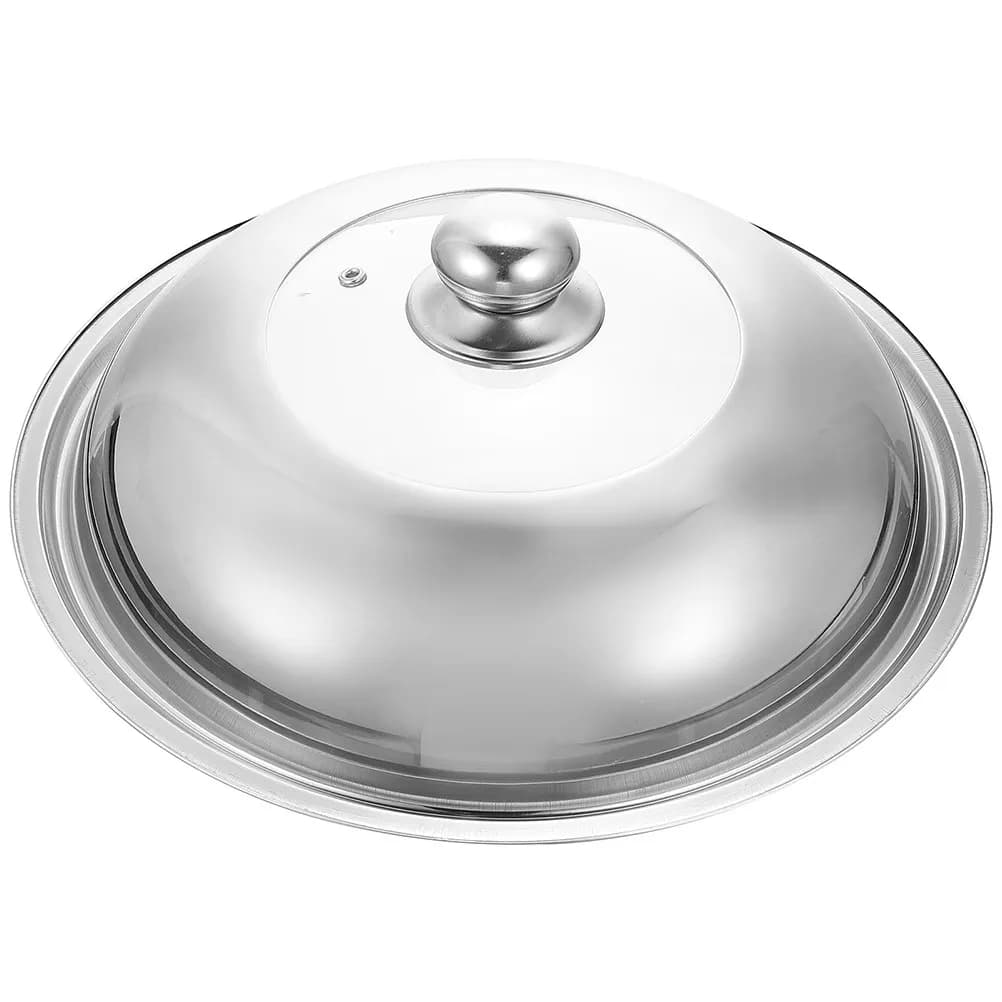 Coperchio Universale in Acciaio Inox per Pentole e Padelle, Coperchio Trasparente in Vetro Anti-Schizzi per Cucina