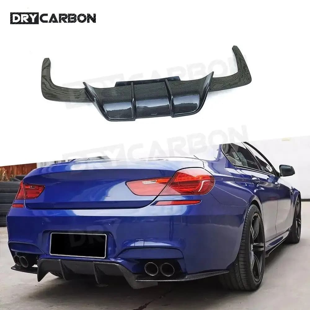 Rear diffuser in Carbon Fiber, Spoiler for bumper, Kit Carrozzeria for BMW Series 6 F06 F12 F13 M6 2013-2016 FRP