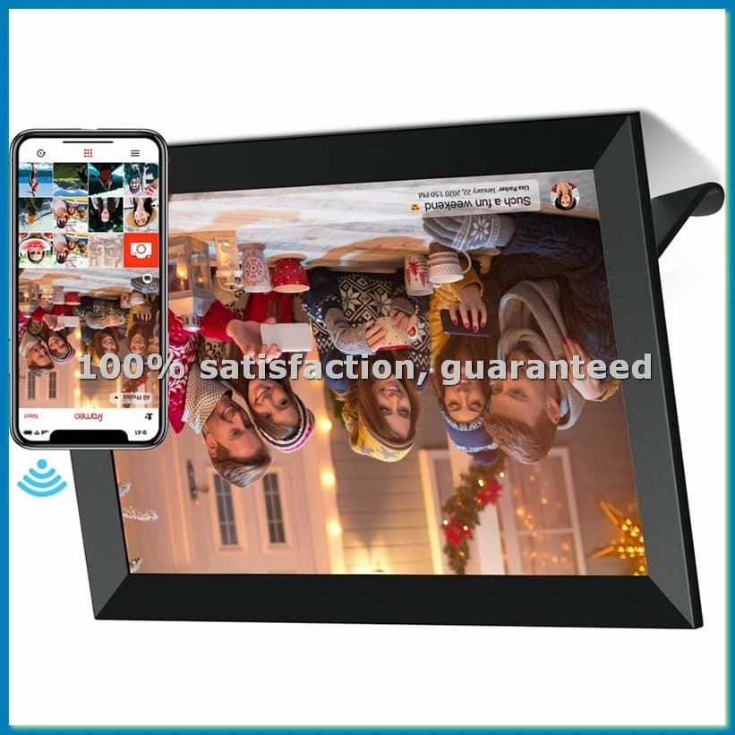 Cornice Digitale WiFi Smart da 10.1 Pollici, Schermo Touch IPS LCD 1280X800, Rotazione Automatica Verticale e Orizzontale - Spina USA - A32R