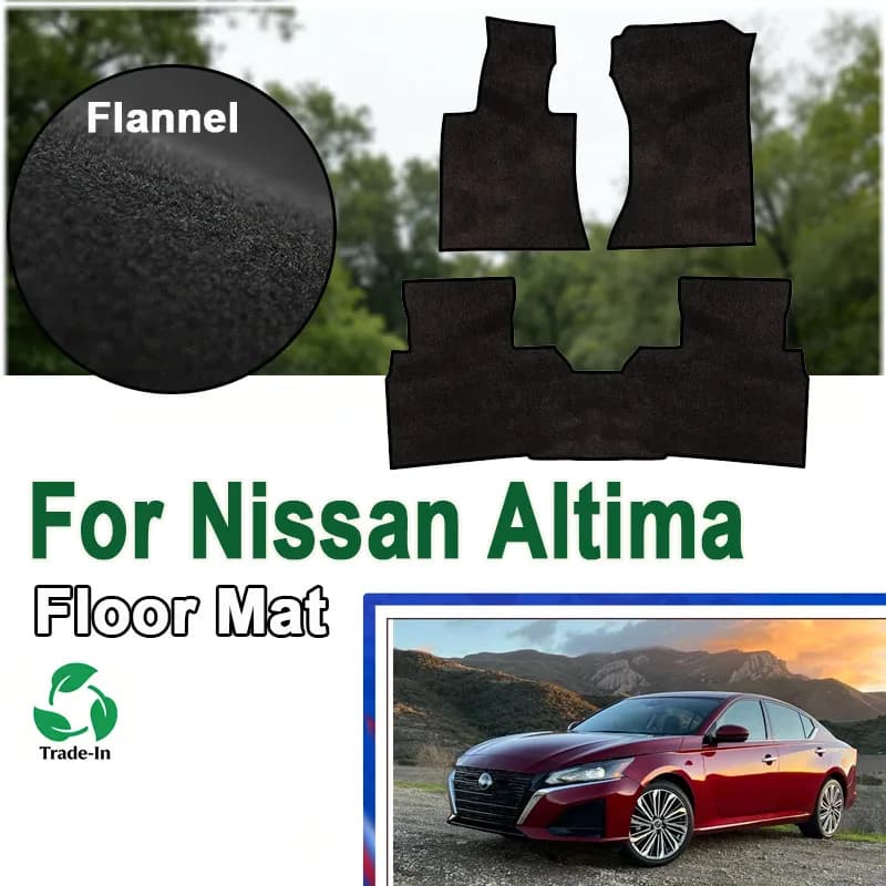 Tappetini in flanella per auto, adatti per Nissan Altima L34 2019~2023 2020, per guida a sinistra, tappetini antiscivolo, tappeti per auto