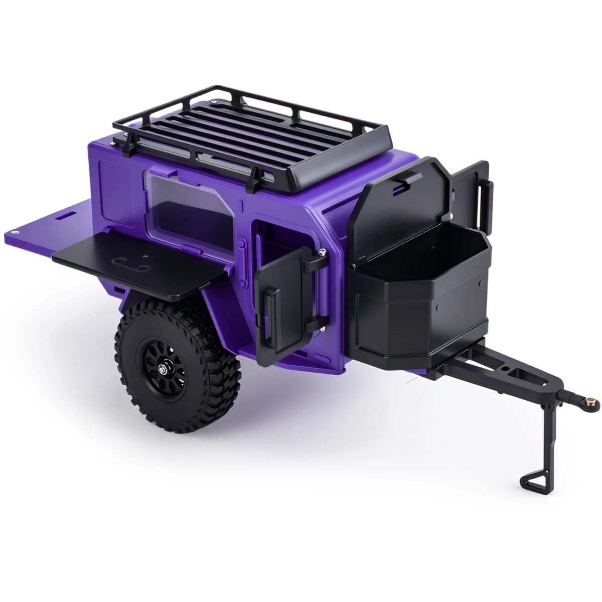 Rimorchio da Campeggio Fuoristrada in Plastica con Adesivi per Auto RC Crawler 1/18 1/24 TRX4M SCX24 - Parte di Aggiornamento