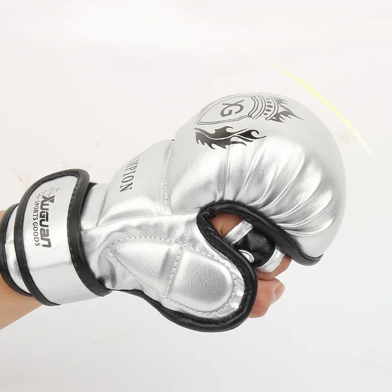 Guantoni da boxe Mezze dita Adulti Boxe Combattimento Sacchi di sabbia Allenamento Guanti MMA Sanda Karate Muay Thai Protezione fitness