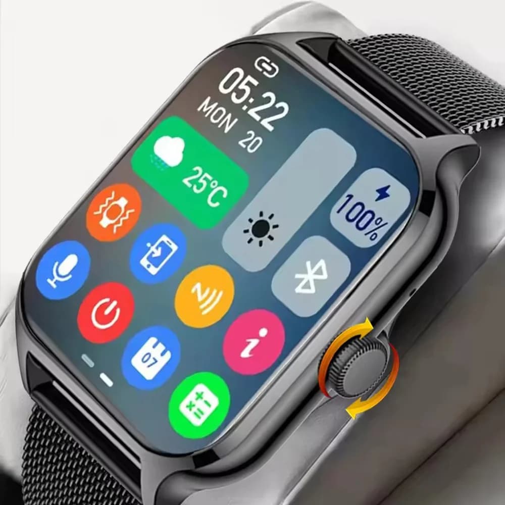 Smartwatch Man Screen AMOLED 2.01 Inch Waterproof Sports Multiple Fitness HD Calls Bluetooth Smartwatch Man Woman Bracelet