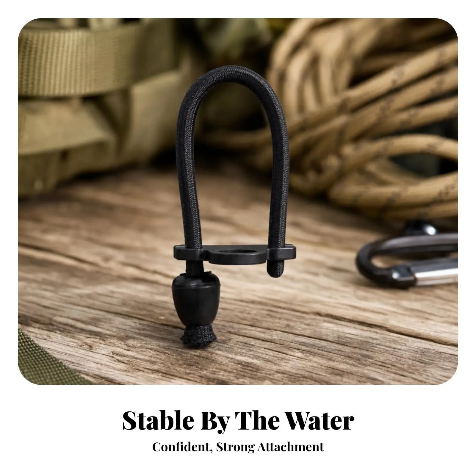 Elastic Cord Fishing Reel Lock with Adjustable Bead for Rod Holder Rack and Tackle Box Storage Securing Lightweight Accessory