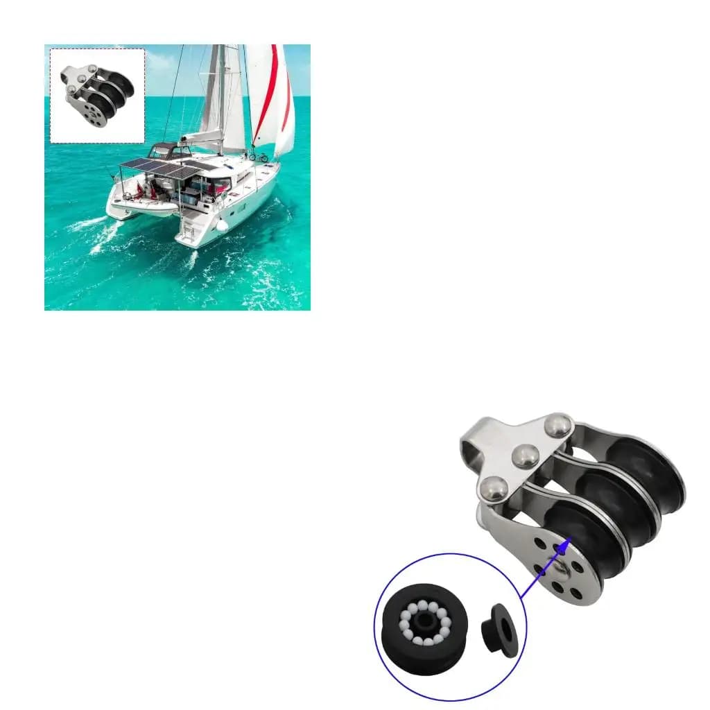 XA6H Yacht Deck Sheave Block for Marine Rope Guidance Hardware Use Metal Texture