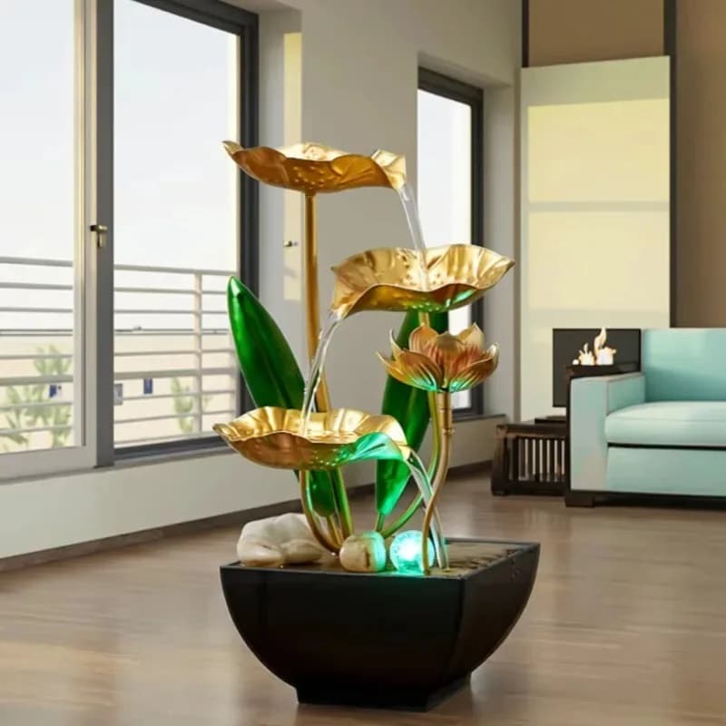 Piccola fontana da interno, umidificatore a circolazione automatica, decorazione da scrivania, soggiorno, camera da letto interna, artigianato relax