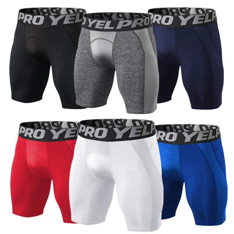 Pantaloncini sportivi PRO da uomo Fitness Esercizio Allenamento Ragazzo Corsa Stretch Maglia ad asciugatura rapida Collant da ciclismo traspirante Pantaloni Leggings