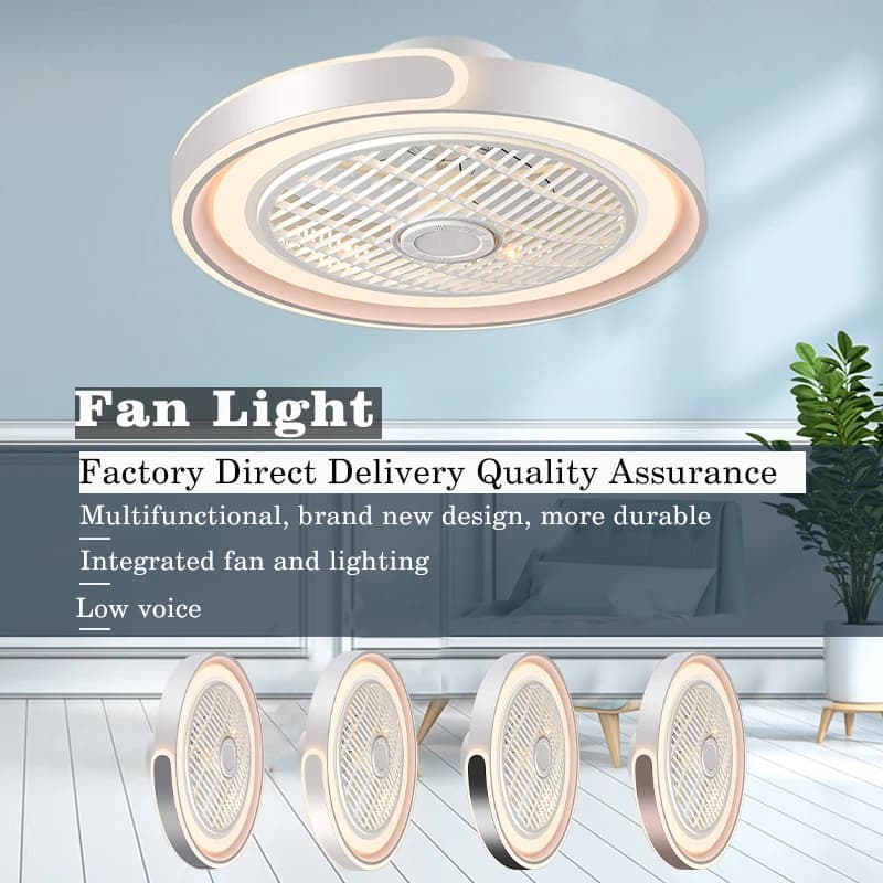 Luce per camera da letto, plafoniera, luce per ventilatore elettrico, sala da pranzo circolare a LED, illuminazione per soggiorno, attenuazione del telecomando e mut