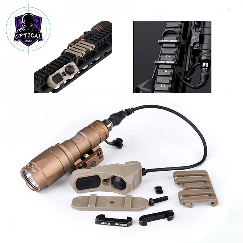 Airsoft Tattico M300A M600C Torcia e AXON Interruttore A Distanza Filo di Gestione dei Cavi Slot Caccia Scout Illuminazione Set di Lampade A LED in Metallo