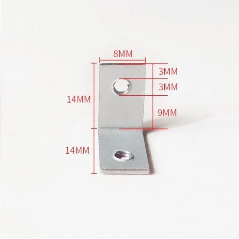 20 Pezzi Staffa di Fissaggio a L per Scheda PCB Amplificatore Altoparlante, Staffa in Ferro, Dissipatore di Calore per Computer, Radiatore Audio, Componenti Hardware Stampati