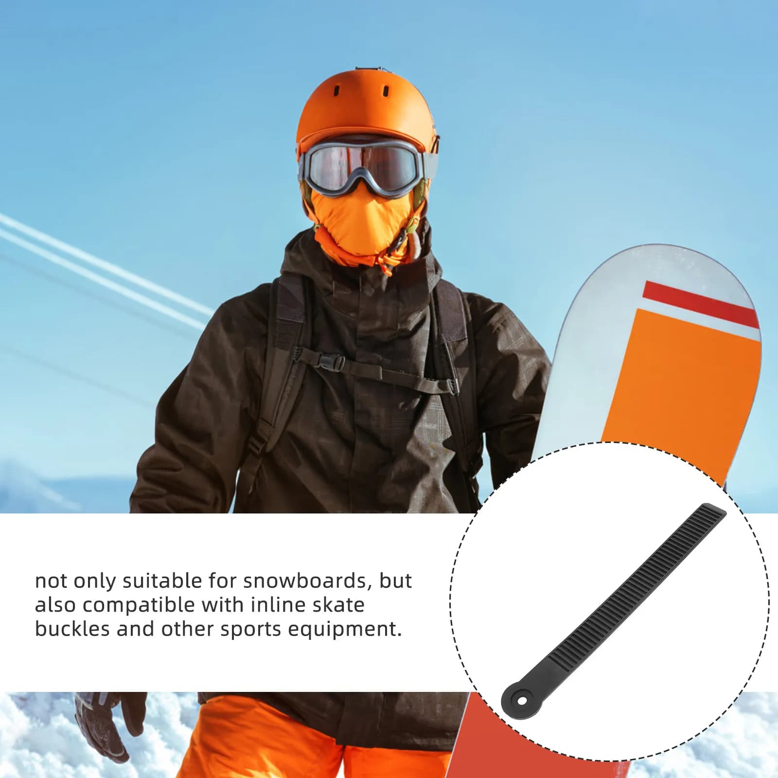 2 Pezzi Cinghie Professionali Sostituibili per Pattini a Rotelle con Viti per Attacchi Snowboard, Cinghie di Sicurezza con Fibbia, Uso Versatile