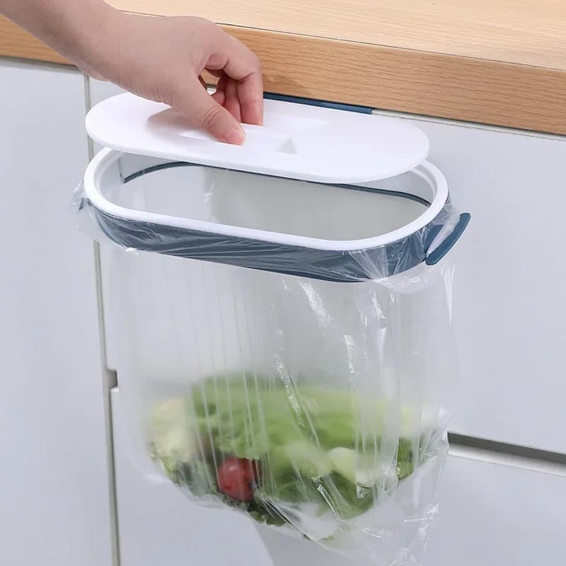 Wall-mounted trash holder, kitchen holders, without punching, hanging bracket, closet door hook, kitchen pad holders