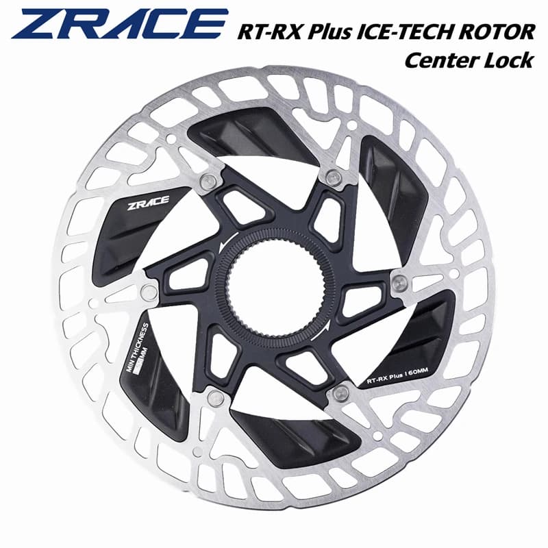 ZRACE RT-RX Plus Rotore a disco con bloccaggio centrale ICE-TECH, rotore flottante ultraleggero con forte dissipazione del calore Freno a disco stradale da 160 mm