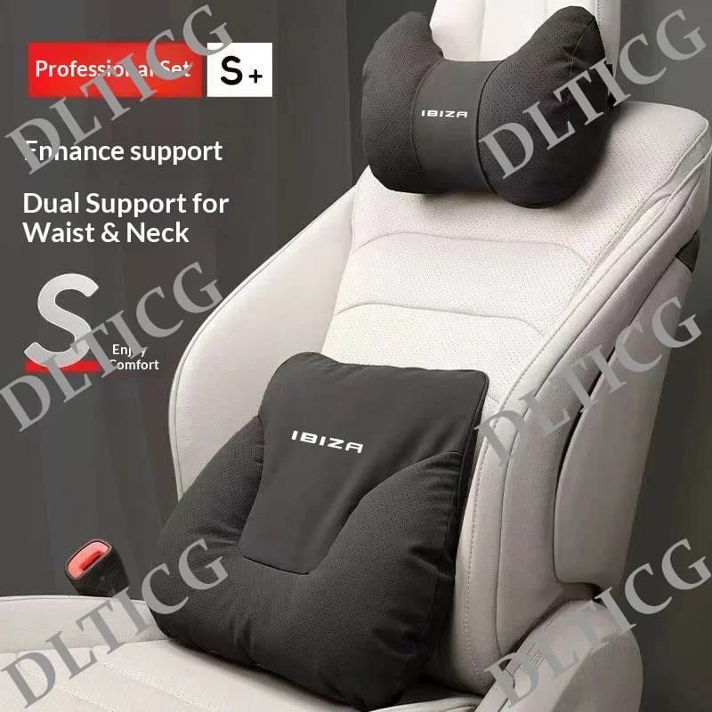 For SEAT IBIZA FR Car Headrest Neck Support Seat Lumbar Cushion Soft Neck Pillow Automobile interior Accessories