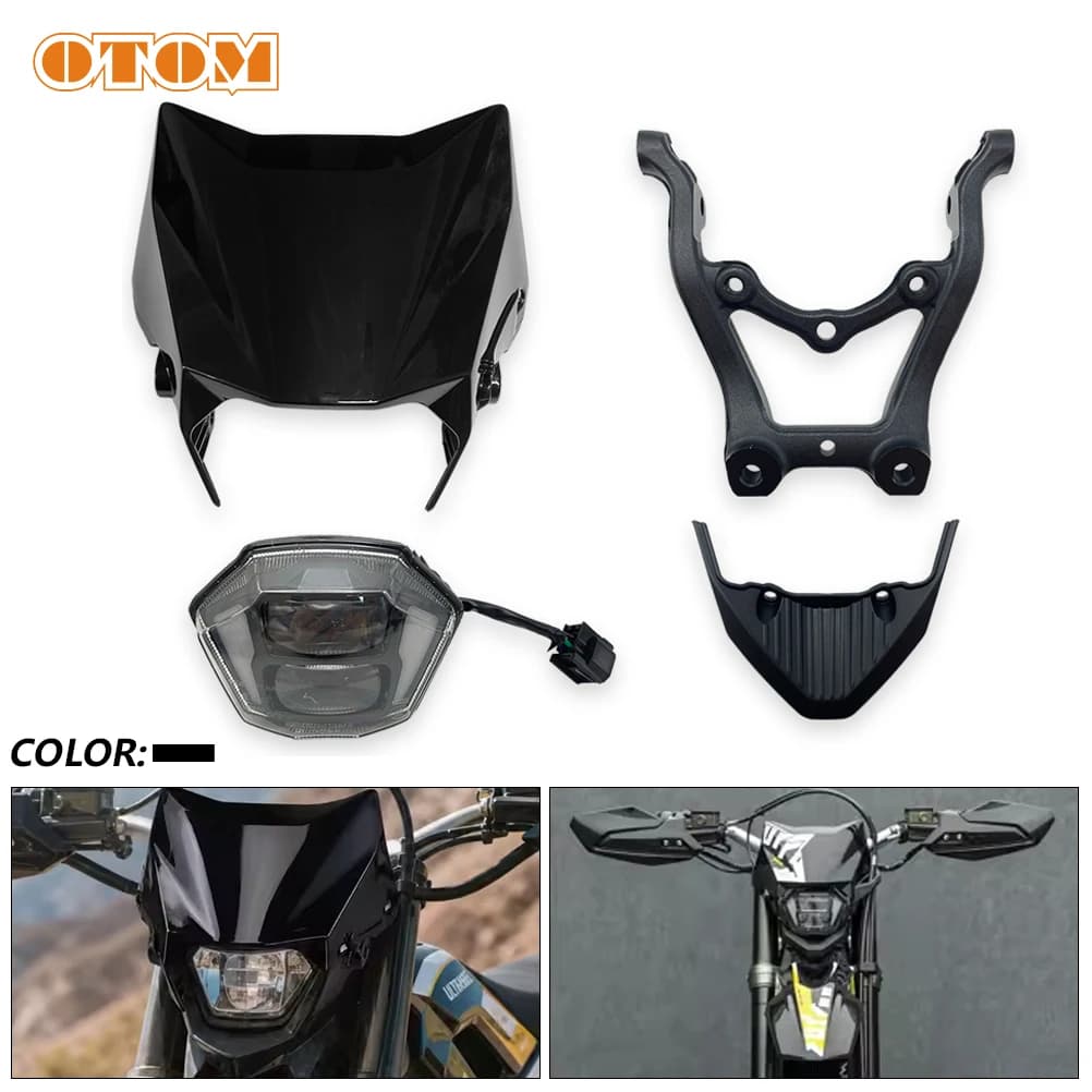 Motorcycle LED Front Headlight Headlamp Assembly For SurRon Ultra Bee Electric Dirt Bike Head Light Shroud Bracket Trim Block