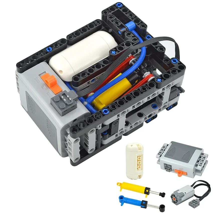 NUOVI Mattoni Pneumatica Tecnica Compressore Elettrico Automatico Building Blocks Giocattoli di Modello con Motore Pneumatico Airtank Robot FAI DA TE