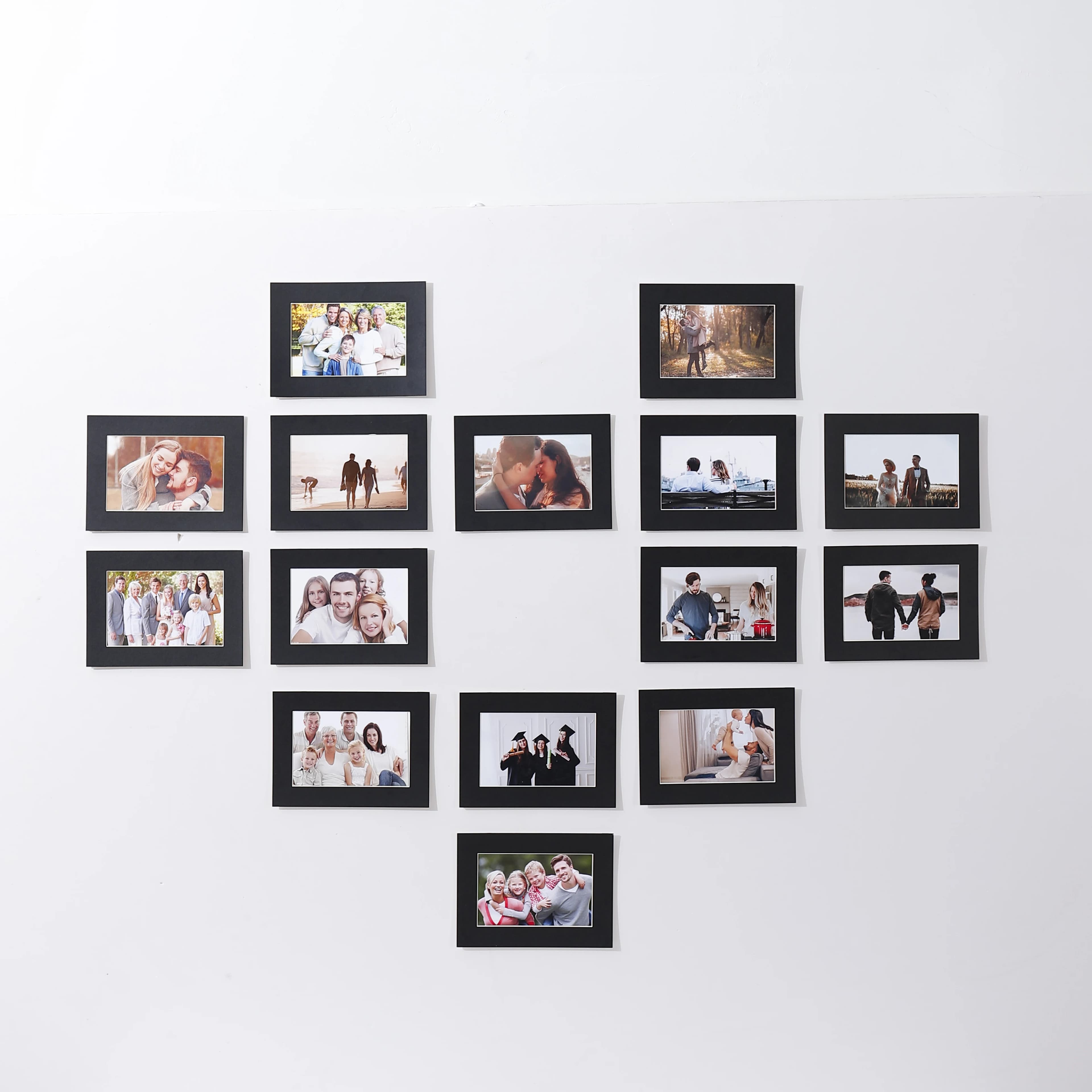 5 pezzi senza supporto dell'Europa e degli Stati Uniti Cornice classica in cartone per foto in bianco e nero da parete per la stanza familiare