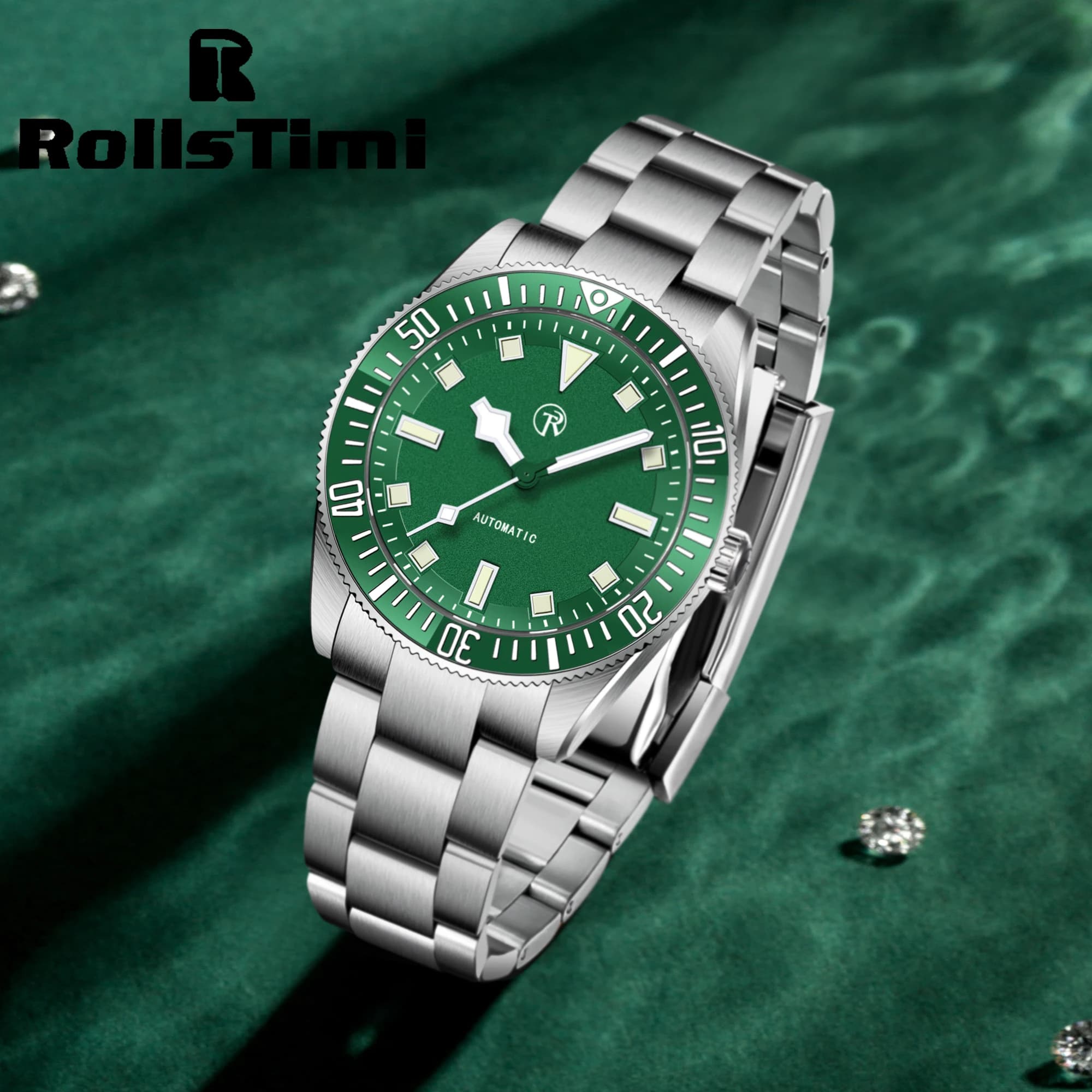 RollsTimi Orologio da uomo Orologi meccanici di lusso per uomo Top Specchio in zaffiro Orologio da polso automatico in acciaio inossidabile Orologi 2025 Nuovo