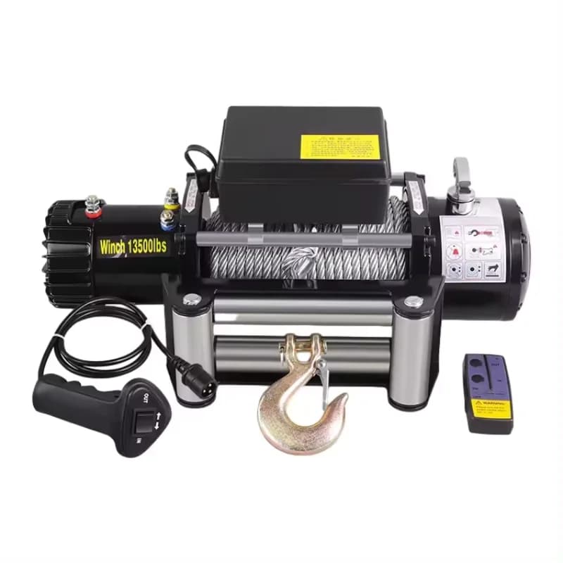 Verricello a fune metallica 12000 libbre Radio telecomandata per auto elettriche 12v 24v per auto o marine