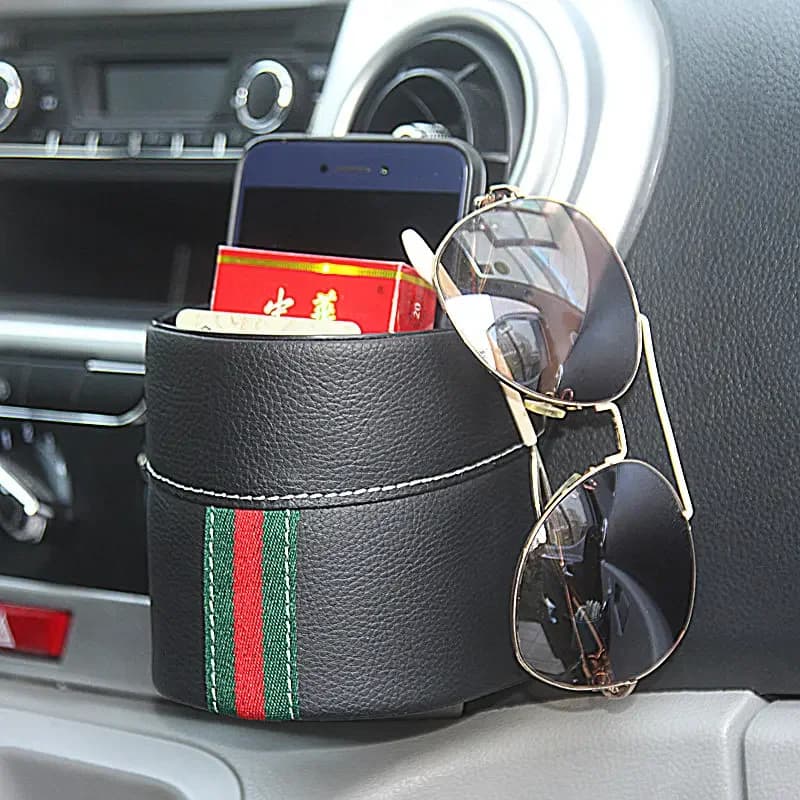 Scatola portaoggetti di tendenza per auto Forniture per auto Secchio portaoggetti Portabicchieri per auto Borsa per cellulare Borsa appesa Scatola portaoggetti per cabina