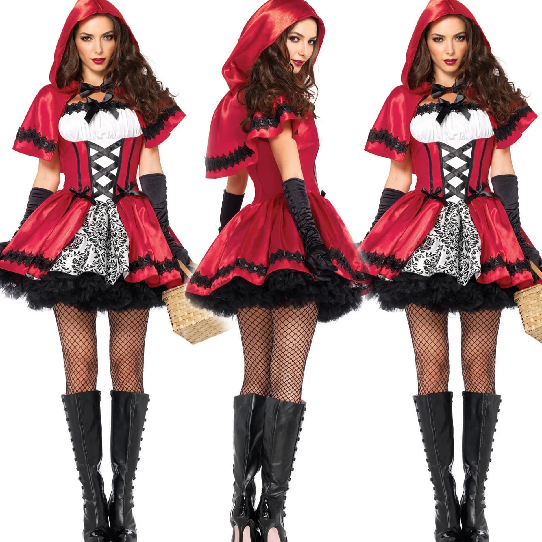 New Anime Sexy Little Red Riding Hood Halloween Costume Queen Princess Uniform Halloween Role Playing Game Cosplay Costume