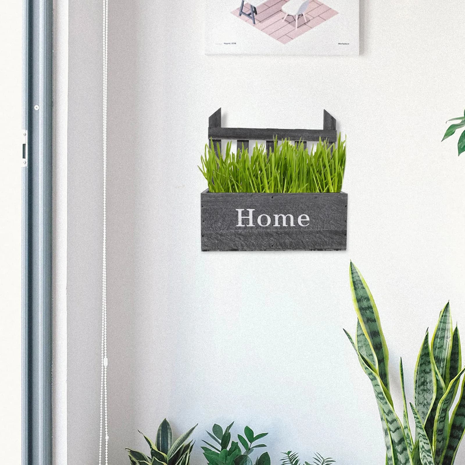 1Set Retro Wooden Wall-Mounted Planter for Potted Plants and Succulents Stylish Home Decor Wall Hanging Adornment Garden Decor