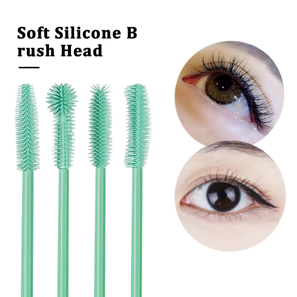 50 pcs. Silicone Brushes for Eyelashes, disposable applicators for Mascara, Eyelash Brushes, Eyelash Extension Tools