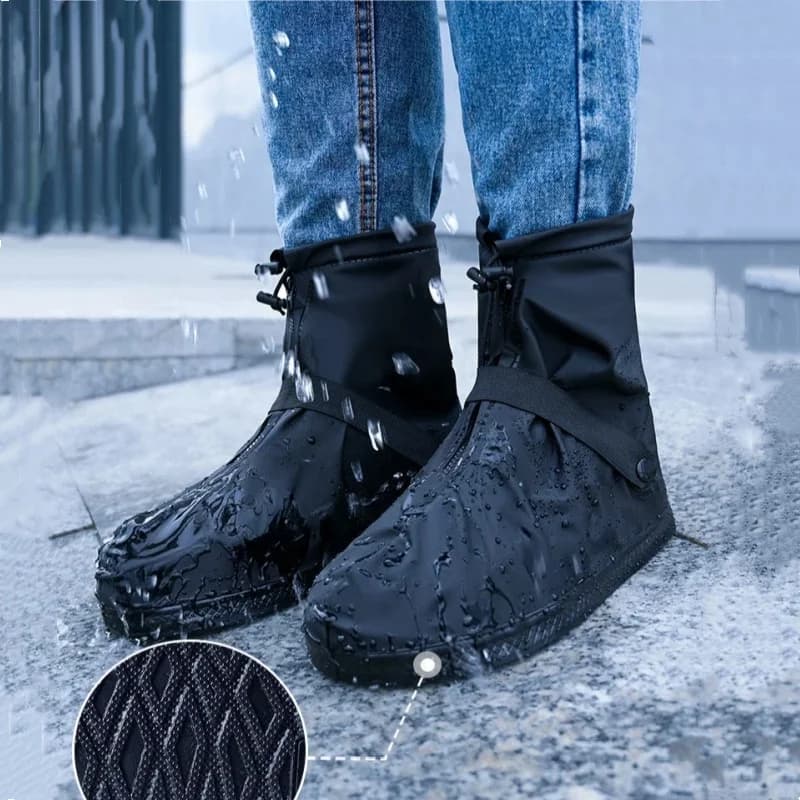 Waterproof Anti-Slip Rain Boots Shoes Cover Pants Shoes Protectors Cycling Hiking Reusable Rainproof Rain Snow Sand Overshoes