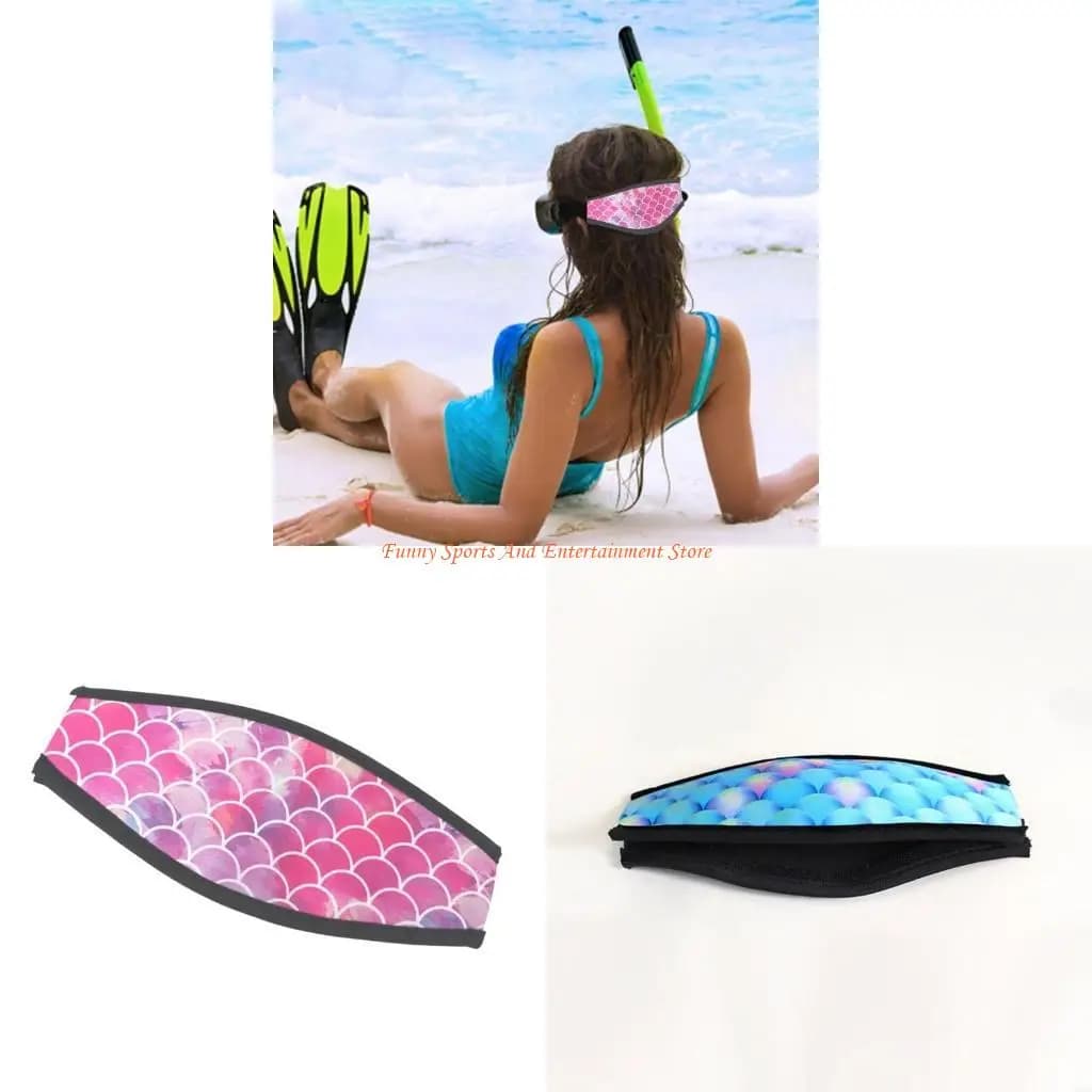 C4DE Cinghia da avvolgimento per immersione antiscivolo Cinghia per maschera da immersione in neoprene Protezione per capelli da