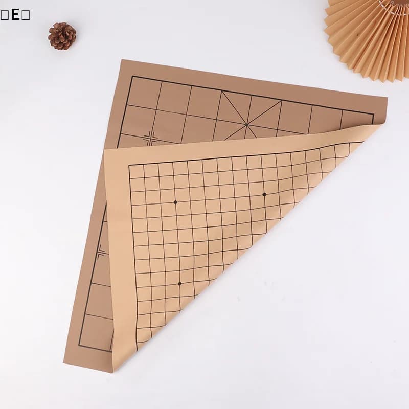 〔E〕Scacchiera Pieghevole per Go e Weiqi, Gioco da Tavolo 53*61CM, Doppio Lato in PU e Peluche, Scacchiera Classica〔Winter5〕