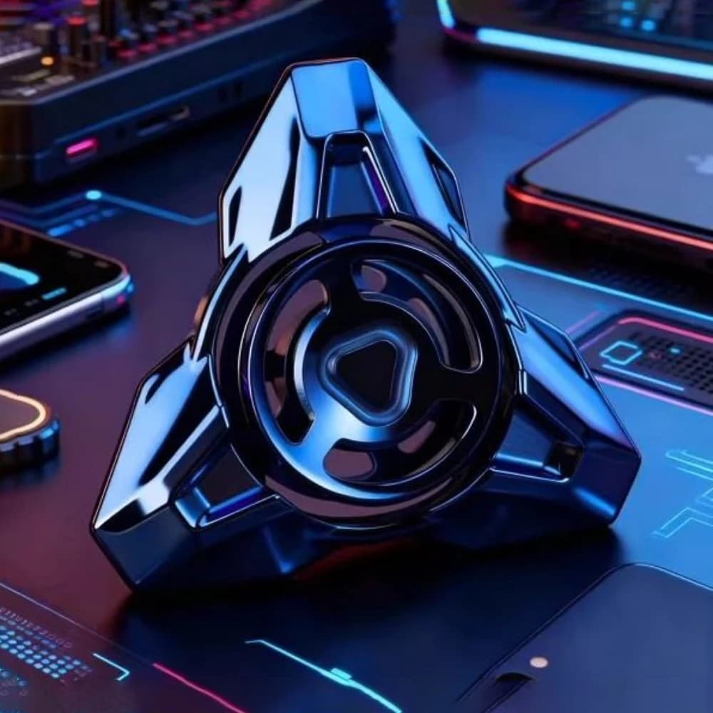 MASSIF EDC Fidget Spinner in Zirconio, Giocattoli Antistress per Adulti, Accessori da Scrivania, Fidget Spinner a Tre Pale